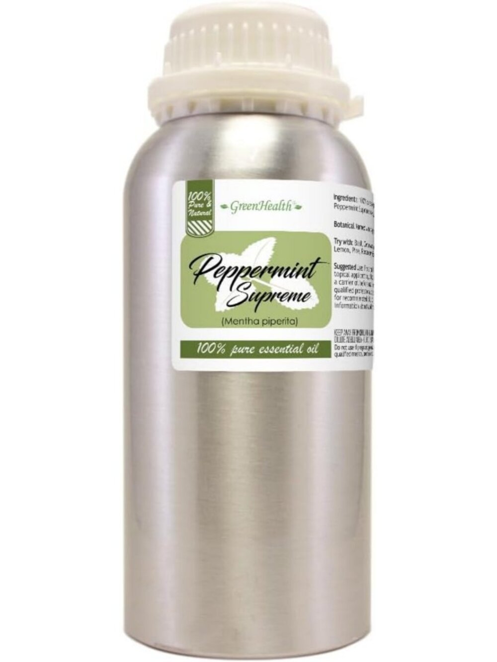 100% Pure Peppermint Essential Oil 16 fl oz - Uncut, Aluminum Bottle